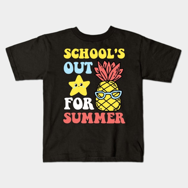 Schools out for summer Kids T-Shirt by TeeGuarantee